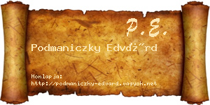 Podmaniczky Edvárd névjegykártya